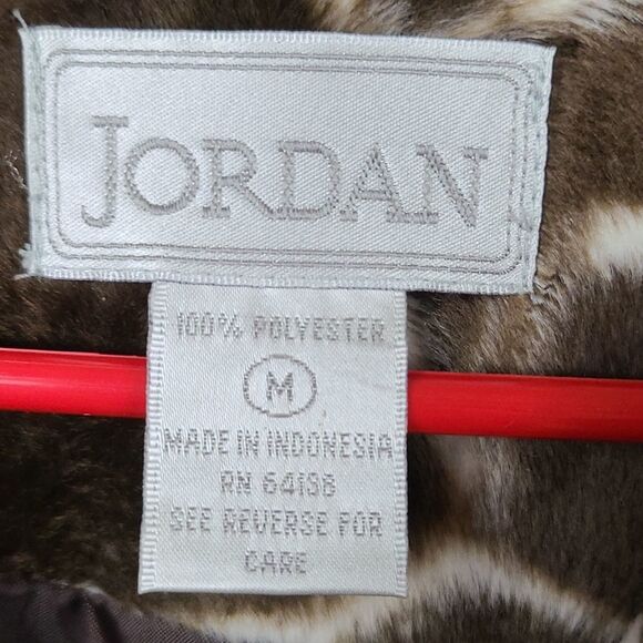 Jordan Womens Faux Fur Brown Giraffe Animal Print Vest Dual Zip Velvet Velour - Picture 5 of 7